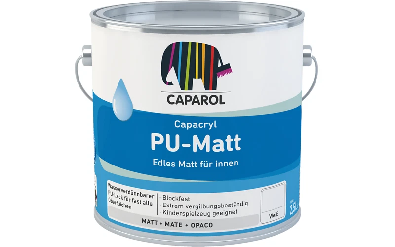 Caparol Capacryl PU-Matt 2,5 Liter Weiß - Bild 1 von 1