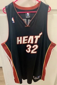 Shaquille O'Neal Miami Heat Reebok Jersey Authentic Black Shaq NBA Men 52 2XL - Picture 1 of 9