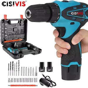 12V Cordless Drill Combi Driver High Power Electric Screwdriver Set 2 Battery - Picture 1 of 11