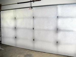 NASATECH WHITE Garage Door Insulation Kit TWO CAR GARAGE DOOR 20'Wx7'H 20'Wx8'H - Picture 1 of 7