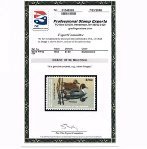 EXCEPTIONAL GENUINE SCOTT #RW50 MINT PRISTINE OG NH PSE CERT GRADED XF-90 #20282 - Picture 1 of 3