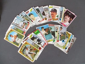 Carte da baseball vintage anni 70 DETROIT TIGERS, lotto di 44 carte - Foto 1 di 22