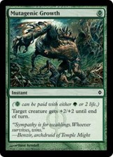 WOTC MtG New Phyrexia Mutagenic Growth (C) EX