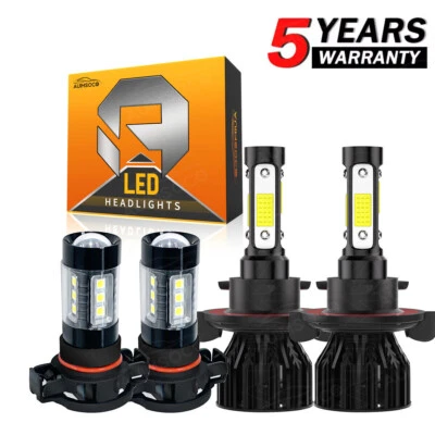 For Dodge Challenger 2011-2014 LED Headlight Hi/Low + Fog Light Bulbs Combo kit - Image 1 of 4