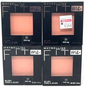 (4) Maybelline Fit Me Blush Sealed 0.16 oz Each 35 - Coral - Picture 1 of 3