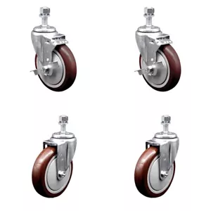 Juego de ruedas de repuesto Advance Tabco 190TA2554KIT con frenos - SCC - Imagen 1 de 2