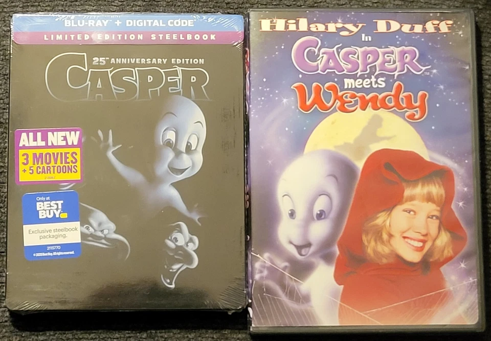 CASPER 25TH ANNIVERSARY EDITION BLU-RAY BEST BUY EXCLUSIVE STEELBOOK + Wendy DVD - Image 1 of 4