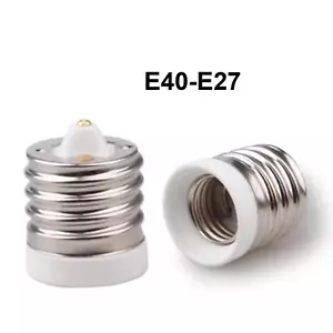New E40 Screw to Edison E27 ES Lamp LED Light Bulb Reducer Adaptor Converter Lot - Picture 1 of 9