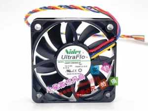 Nidec 6015 U60R12MHBB-57 DC12V 0.12A 6CM 4-Wire PWM Silent Cooling Fan - Picture 1 of 2