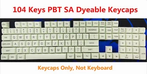 17/87/104 Keys SA PBT Dyeable Keycaps Arc Spherical for MX Mechanical Keyboards - Picture 1 of 10
