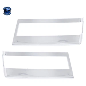 CHROME PLASTIC TURN SIGNAL BEZELS FOR 2018-2024 FREIGHTLINER CASCADIA (PAIR) #42 - Bild 1 von 6