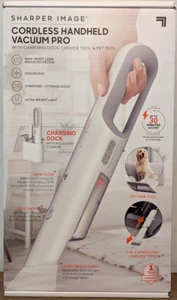 NEW! Sharper Image Cordless Handheld Vacuum Pro w/ Charging Dock and Attachments - Picture 1 of 3