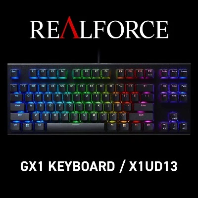 Topre REALFORCE GX1 Gaming Keyboard X1UD13 USB US ANSI 30g Black - Image 1 of 4
