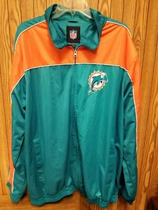 Giacca a vento G-III Apparel MIAMI DOLPHINS full zip taglia XXL 2XL NFL - Foto 1 di 3