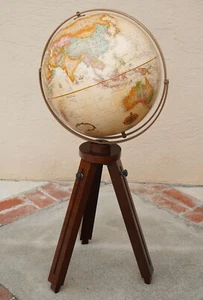 Replogle 16" World Classic Series Globe on Wood Tripod Stand Made in USA - READ - Picture 1 of 15