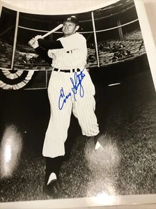 Foto autógrafa de 8x10 firmada por los Yankees de Nueva York de Enos Slaughter Salón de la fama - Imagen 1 de 2