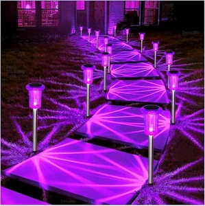 6PCS Solar Garden Lights Outdoor Halloween LED Flower Stake Lamp Yard Patio USA - Picture 1 of 26