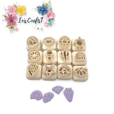 Mini Summer Polymer Clay Cutters - Stud Earrings Cutters - Handmade jewellery - Image 1 of 4