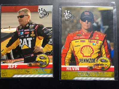 2010 Press Pass NASCAR lot of 2 Gold Parallel Kevin Harvick Jeff Burton /100 - Image 1 of 4