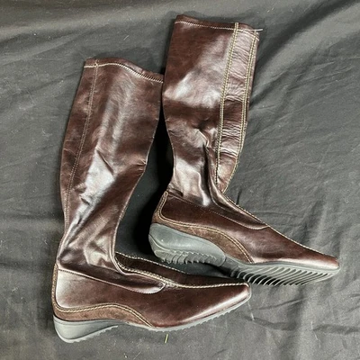 Botas de cuero vintage Paul verde punta cuadrada talla 3,5 Foto 1 de 4