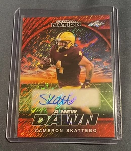 2025 Leaf Football Nation A New Dawn Cameron Skattebo Auto /2 - Picture 1 of 2