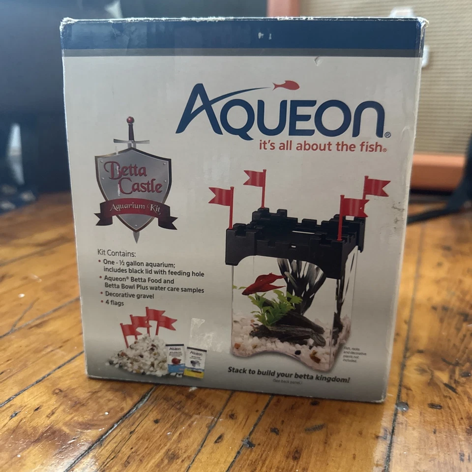 Kit Acuario Castillo Betta AQUEON 1/2 Galón - Negro Foto 1 de 1