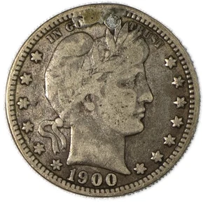 1900-P Barber Liberty Quarter 25c Very Fine VF+ Detail (Filled) - Picture 1 of 3