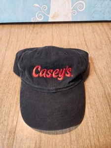 Casey's General Store Gas Station Cap Hat Employee Uniform Black Red Adjustable - Picture 1 of 4