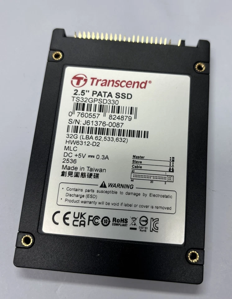 Transcend TS32GPSD330 Solid State Drive (SSD) 2.5" 32 GB Parallel ATA MLC - Bild 1 von 1