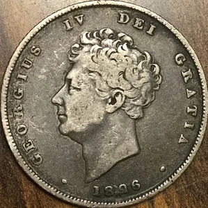 1826 GREAT BRITAIN SILVER SHILLING GEORGE IV - Imagen 1 de 2