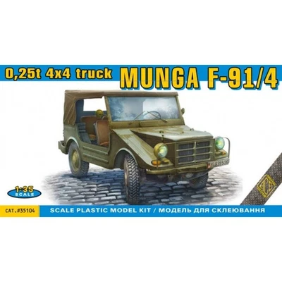Modello Auto Munga F91/4 0.25t 4x4 Camion |ACE|35104| 1:35 Modello Carro Prom - Immagine 1 di 2