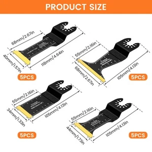 20Pcs Oscillating Saw Blades Bi-metal Titanium Coated Wear Resistant pagJP - Picture 1 of 12