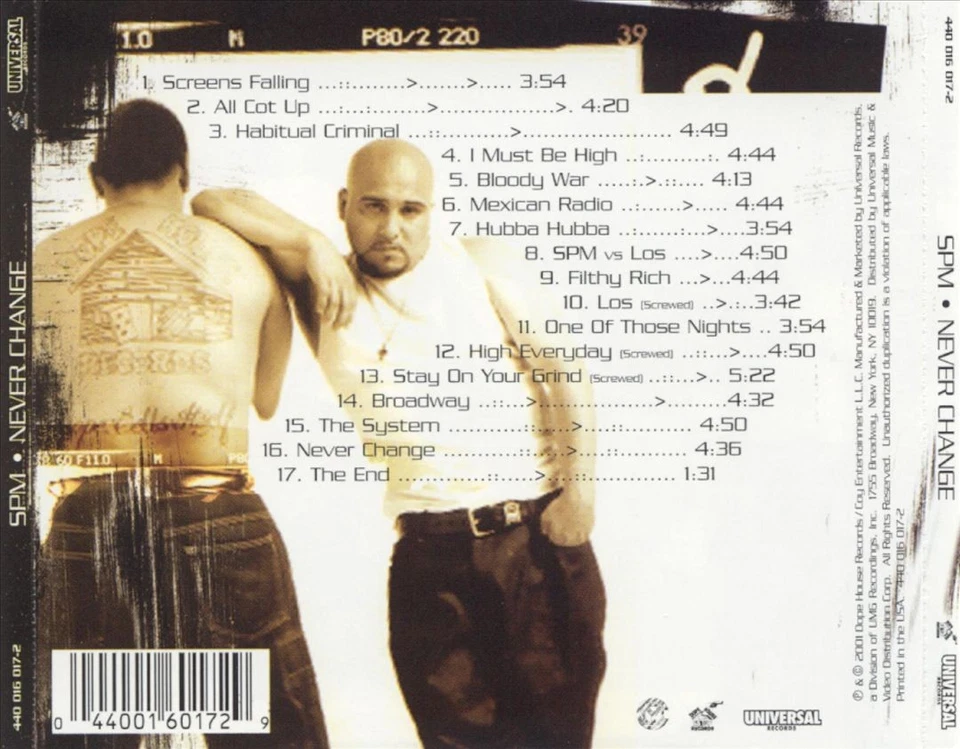 S.P.M./SOUTH PARK MEXICAN - NEVER CHANGE [PA] NEW CD - Image 1 of 1