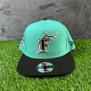 New Era Florida Marlins Snapback Hat A-Frame Mint Baseball Cap Blue Mens NWT - Picture 1 of 9