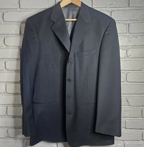 Traje Givenchy Monsieur Men'a Lana Worsted 2 Piezas Negro 42R 36W - Imagen 1 de 19