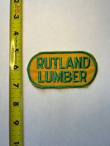 Rutland Lumber Patch Embroidered Yellow Green 3x1.5 Inches - Picture 1 of 2