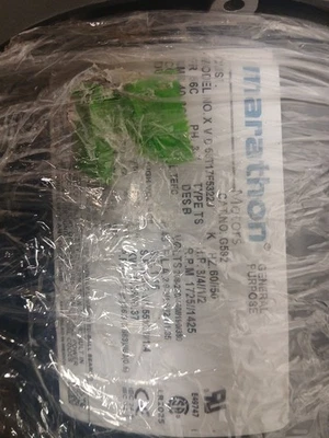 Marathon 电动马达 0.3HP G582 型号 CVH 56T17F5322J K — 第 1/4 张图片