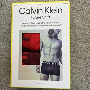 Calvin Klein Mens Future Shift Low Rise Trunks Boxers 2 Pack M (32-34) New - Picture 1 of 4