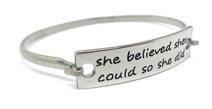 Bracciale Braccialetto Donna Acciaio Inox Ispirazione Parola 23 Messaggi - Foto 1 di 76