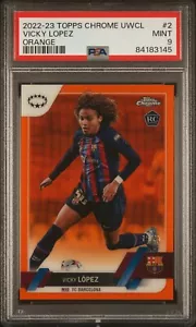 Vicky Lopez Naranja /25 2022-23 Topps Cromo UWCL RC Barcelona España PSA 9 - Imagen 1 de 2