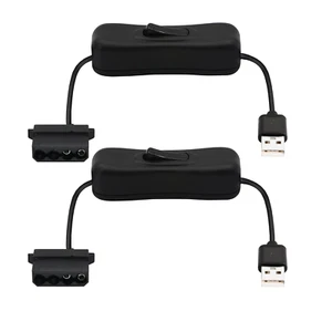PNGKNYOCN 30Cm USB to 4-Pin Molex Fan Power Cable Computer Case Adapter Cord wit - Picture 1 of 12