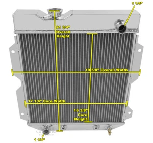 For: 1961 1962 1963 1964 1964 1965 Econoline, 6cy Engine SubZero 3 Row Radiator - Foto 1 di 7
