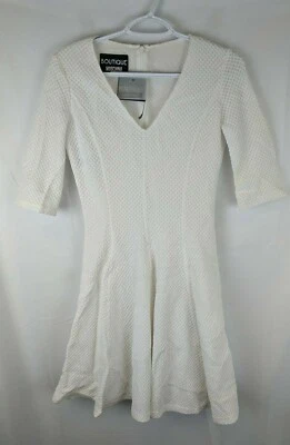 Vestido Boutique Moschino Decote V, Branco, Feminino 6 - Imagem 1 de 2