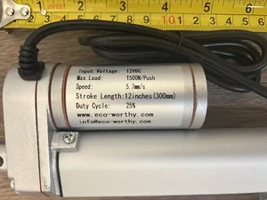 12V Linear Actuator 300mm Stroke High Duty Straight 750N - Picture 1 of 4