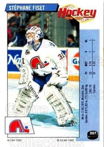 1992-93 Panini Stickers French #207 Stephane Fiset - Picture 1 of 1