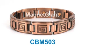 Pulsera Magnética Hombre Eslabón Cobre Alta Potencia CBM503 - Imagen 1 de 1