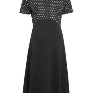 Dorothy Perkins Womens DP Maternity Black Spot Print Fit & Flare Dress - Picture 1 of 2