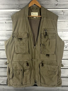 Vintage Eddie Bauer Vest Mens XL Safari Travel Utility Cargo Photographer EUC - Picture 1 of 9