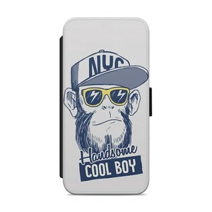 Handsome cool boy monkey Wallet Phone Case Cover for iPhone 5 5s SE - Picture 1 of 4