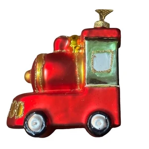 Zug Lok Glas Weihnachtsschmuck Weihnachtsbaum Anhänger 3,75" - Bild 1 von 8